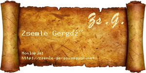 Zsemle Gergő névjegykártya